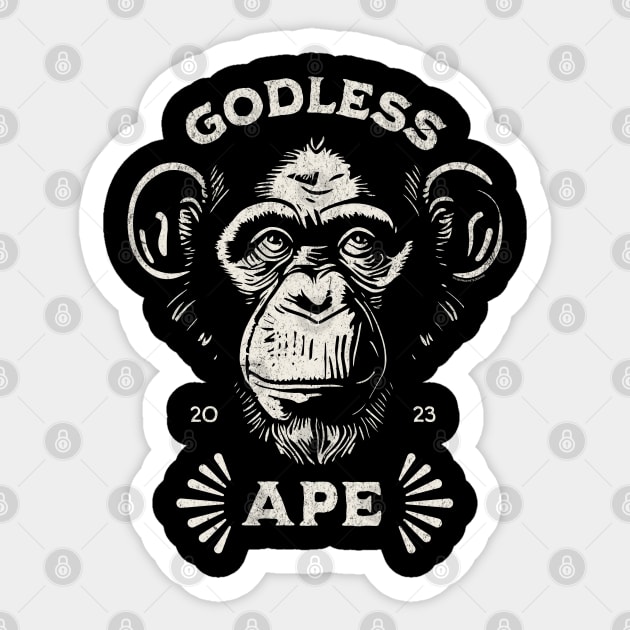 Godless Ape 2023 Sticker by False Prophets